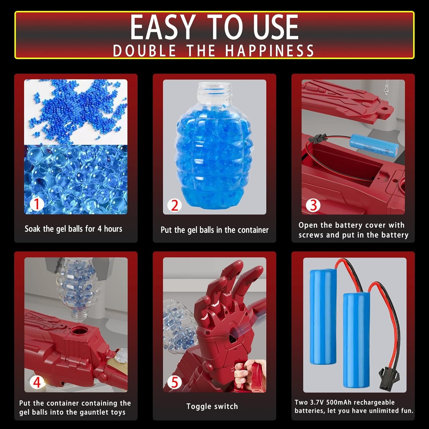 Miniatura 2 de Brazo iron Man hidrogel, pistola